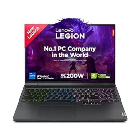 Lenovo Legion Pro 5 Intel Core i7-14650HX 16" (40.64cm) WQXGA IPS 500Nits 240Hz Gaming Laptop (16GB/1TB SSD/Win 11/Office 2021/NVIDIA RTX 4060 8GB/100% DCI-P3/3 Month Game Pass/Grey/2.5Kg), 83DF003NIN